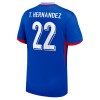 Maillot de Supporter France T. Hernandez 22 Domicile Euro 2024 Pour Homme